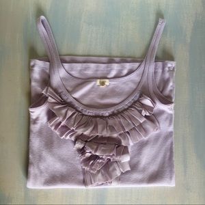 J. Crew Silk Ruffle Tank